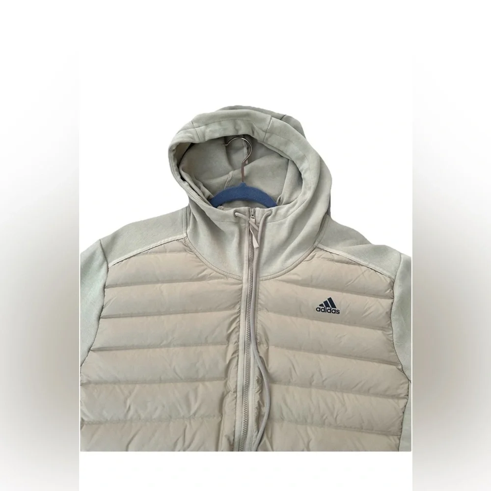 Adidas Men’s Varilite Hybrid Jackets Tan Brown Sz XL - Picture 5 of 10